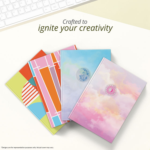 Paperkraft | Expression Series | A5 Size | 176 Pages | 80 Gsm | Single Line | Hard Cover - Assorted