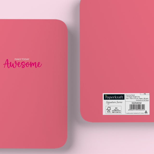 Paperkraft | Signature Series | A5 Size | 176 Pages | 80 Gsm | Single Line | Soft Cover