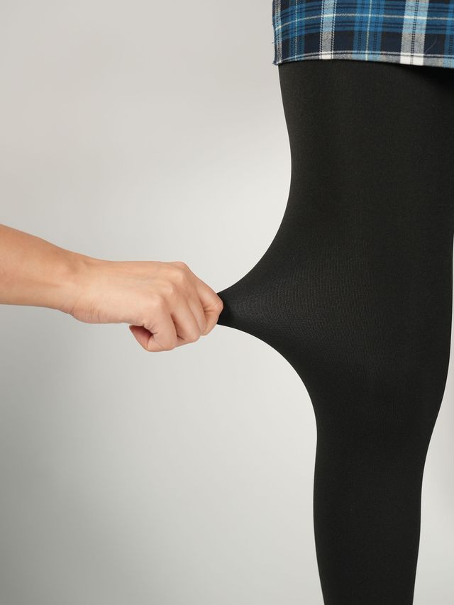 Theater Women Black Fur Stockings S - XL (24 - 40 In)