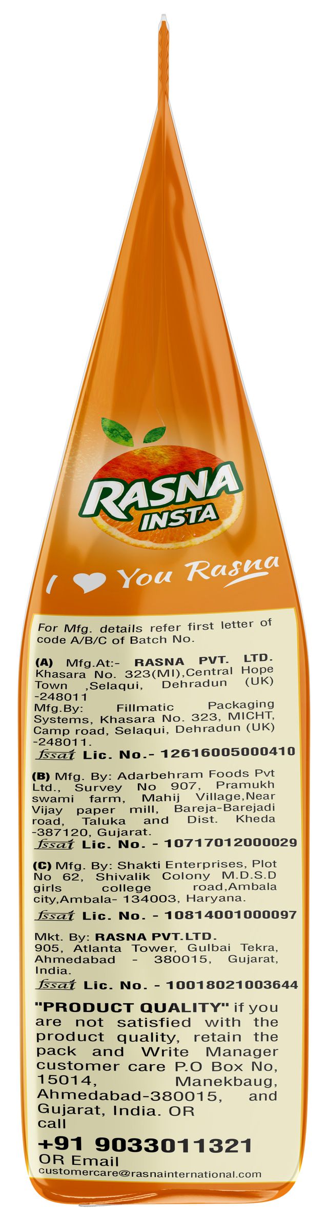 Rasna Orange Instant Drink Mix