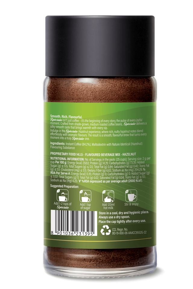 Continental Speciale Hazelnut Flavored Instant Coffee