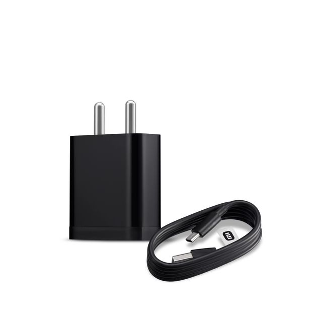 Mi Xiaomi 2A USB-A to USB-C Fast Charger|Phone Wall Charger Compatible with Android, Samsung Galaxy, Xiaomi Redmi, Headphones, Bluetooth Devices - 10W Mobile Charging Block - Black
