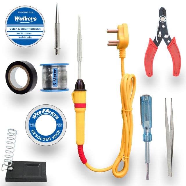 Walkers Wzp3M1 10In1 Basic 25W Soldering Iron Kit With Soldering Wire, Solder Paste, Wire Cutter