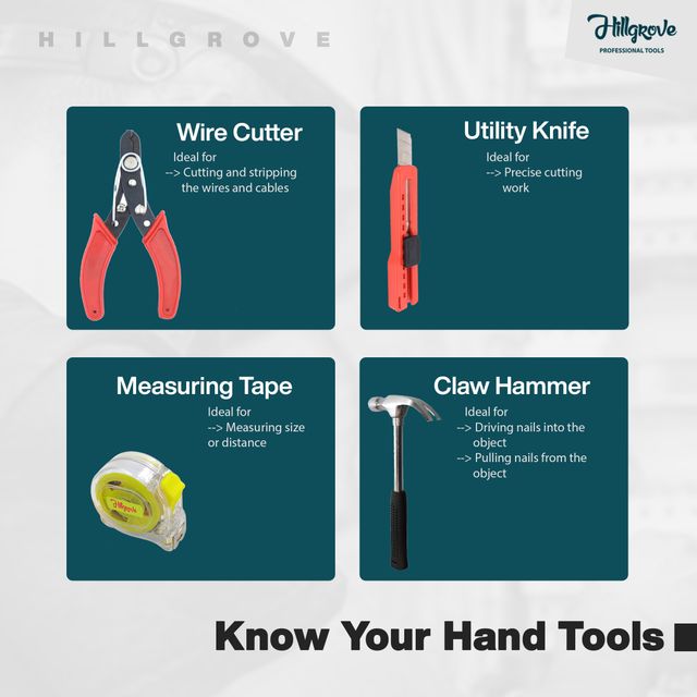 Hillgrove Hzp119M1 Hand Tool Kit | 8 Tools