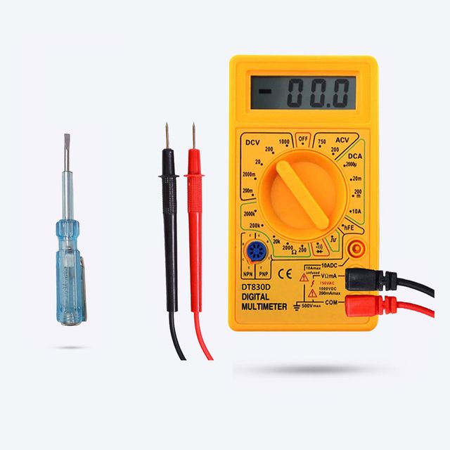 Hillgrove Hzp80M1 Lcd Ac Dc Current Digital Multimeter Ohm Electronic Tester With Line Tester