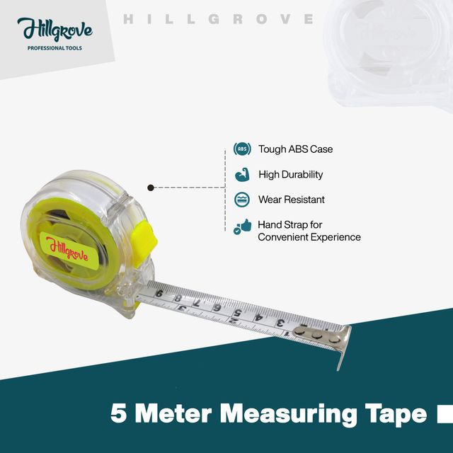 Hillgrove Hzp78M1 5Meter Steel Blade With Auto-Lock Function Measurement Tape