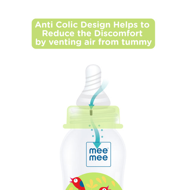 Mee Mee Feeding Bottle Eazy Flo For Kids | Green | 0 - 2 years