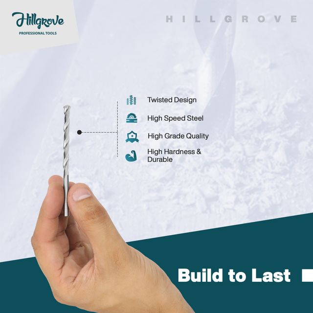 Hillgrove Hzp44M1 Heavy Duty Most Running 5 pcs Masonry Drill Bit Set For Concrete/Wall