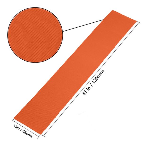 Lushomes Table Mats & Runner Set - Orange | Mats 13 x 51 inch