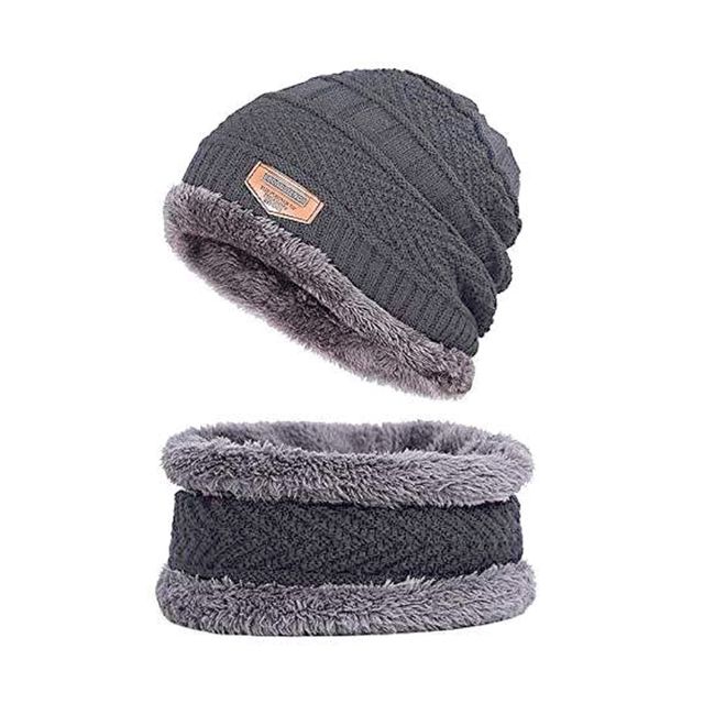 Buy Infispace Winter Woolen Unisex Fur Fleece Lined Beanie Knitted