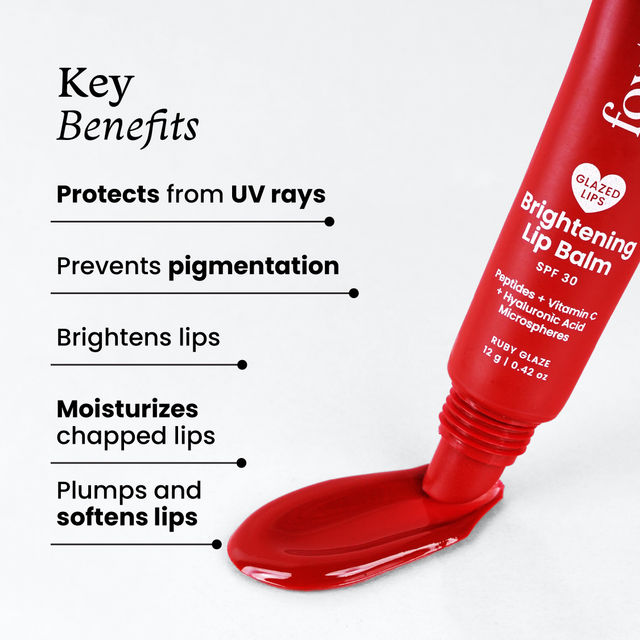 Foxtale SPF 30 Brightening Lip Balm with Peptitdes (Ruby)