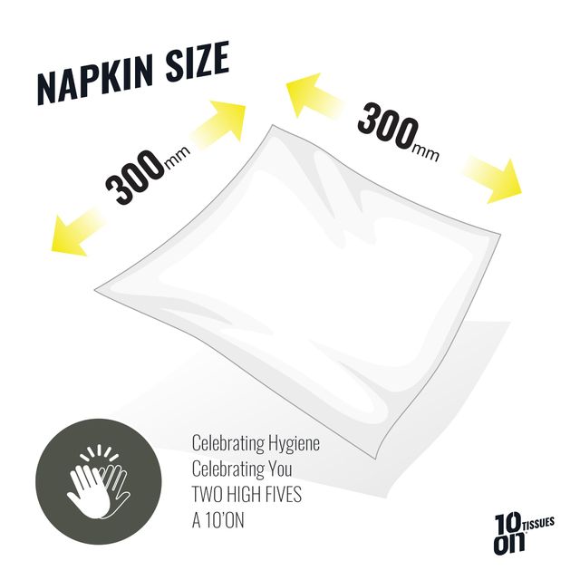 10On Lite 2Ply Table Top Tissue Napkins | 50 Pulls 1 pc X 2 Combo