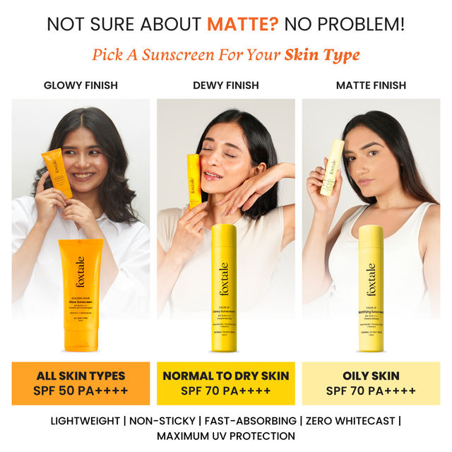 Foxtale SPF 70 Gel-Cream Sunscreen for Oily Skin with PA++++ & Niacinamide