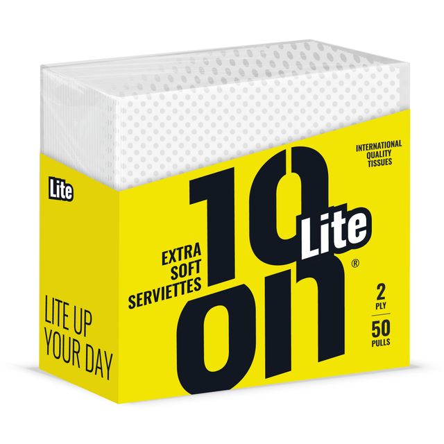 10On Lite 2Ply Table Top Tissue Napkins | 50 Pulls 1 pc X 2 Combo