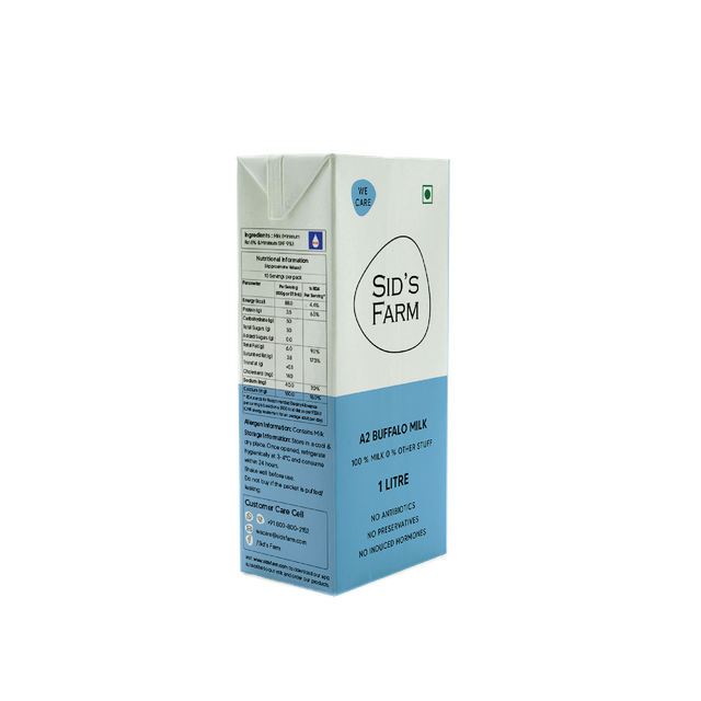 Sid's Farm A2 Buffalo Milk Tetra Pack