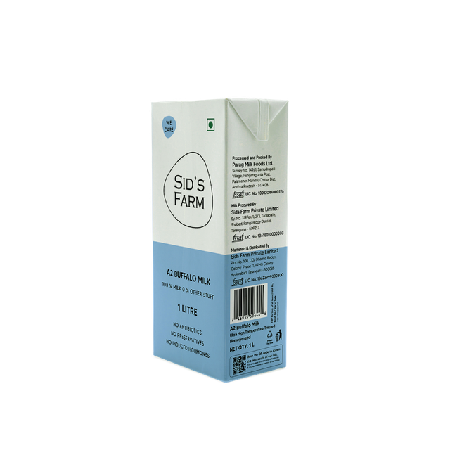 Sid's Farm A2 Buffalo Milk Tetra Pack
