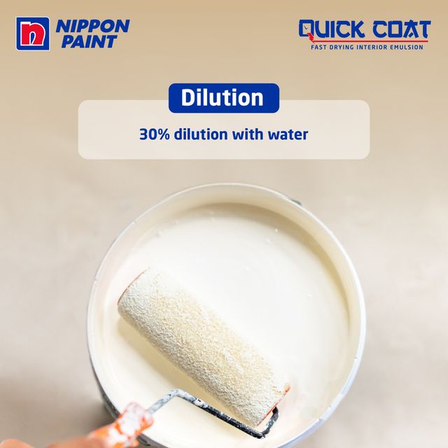 Nippon Paint Quick Coat 10kg | White Interior Paint | Smooth & Durable Finish