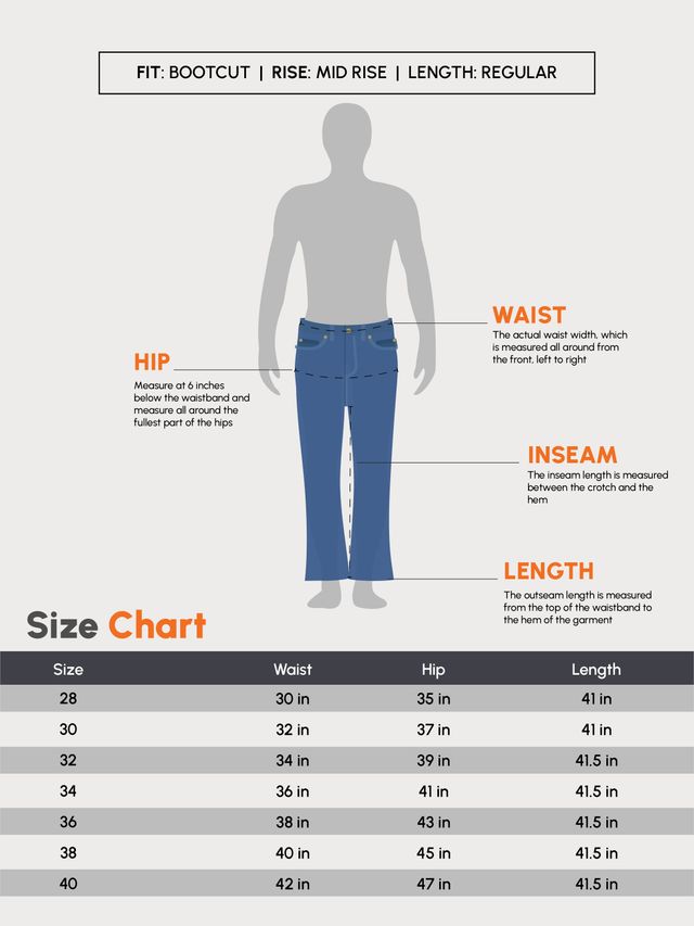 Urbano Fashion Men's Bootcut Jeans Washed Stretchable | Black | 34