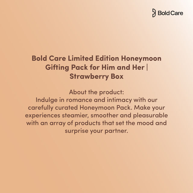 Bold Care Limited Edition Honeymoon Gifting Pack For Him & Her - Chocolate Flavour