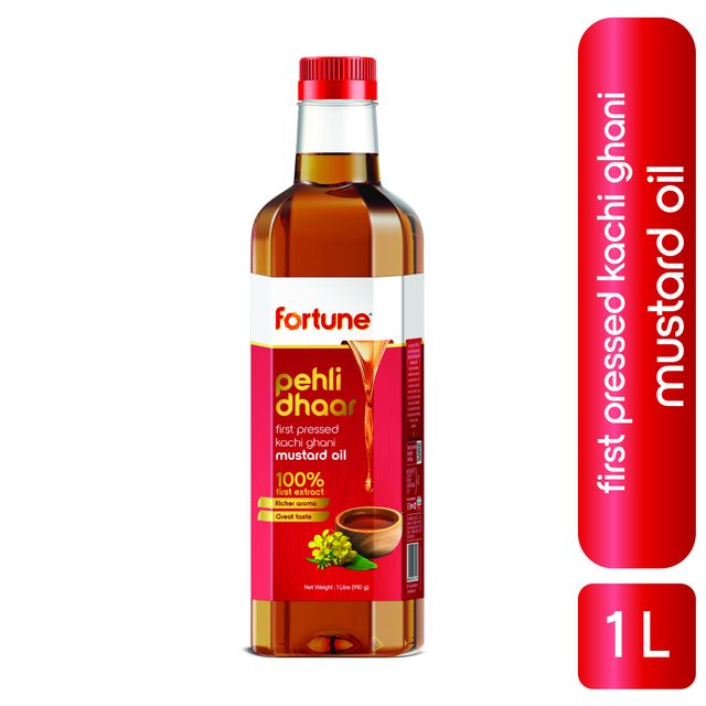 Fortune Pehli Dhaar First Pressed Kachi Ghani Mustard Oil Pet Bottle