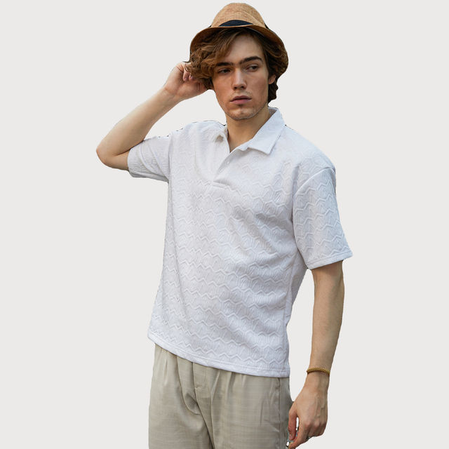 Campus Sutra Men's Zigzag - Tactile Polo T-shirt - Buy at ₹540