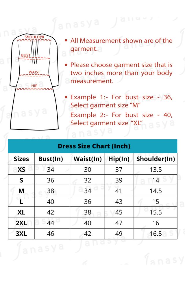 Janasya Women's Off White Pure Cotton Printed A-line Western Dress - 2XL