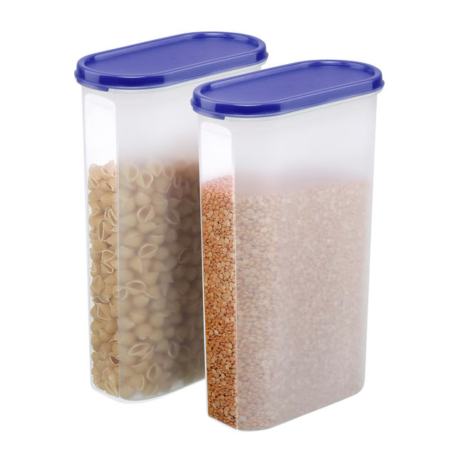 Cutting EDGE 3000 ml Modular Storage Containers Microwave safe , BPA free -Set of 2 ,Dark Blue