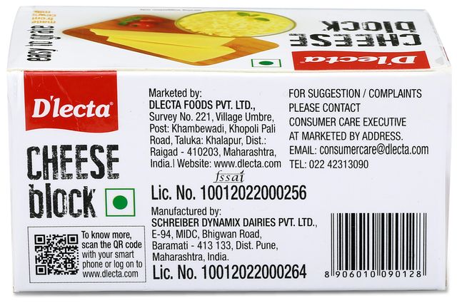 D'lecta Cheese- Block 200 g Combo