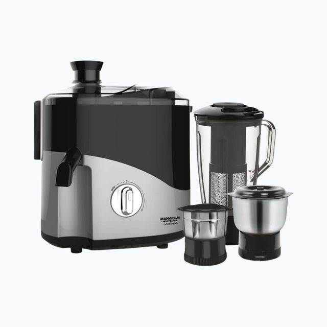 Maharaja Whiteline Odacio Plus Mixer Grinder | 550W | 3 Jars | Sleek Design - Black&Silver
