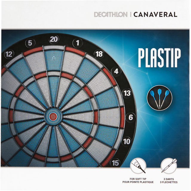 Canaveral By Decathlon | Plastip Dartboard With 3 Darts, Standard Size