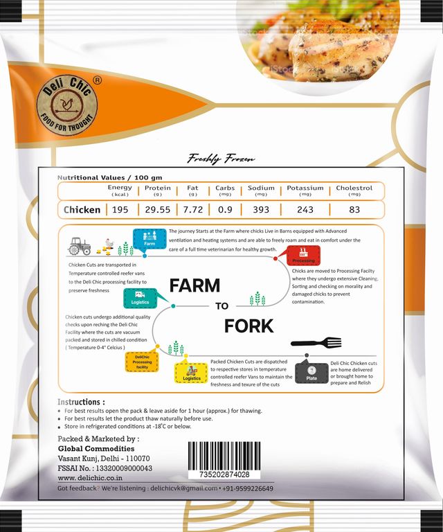 Deli Chic Chicken Curry Cut Freshly Frozen