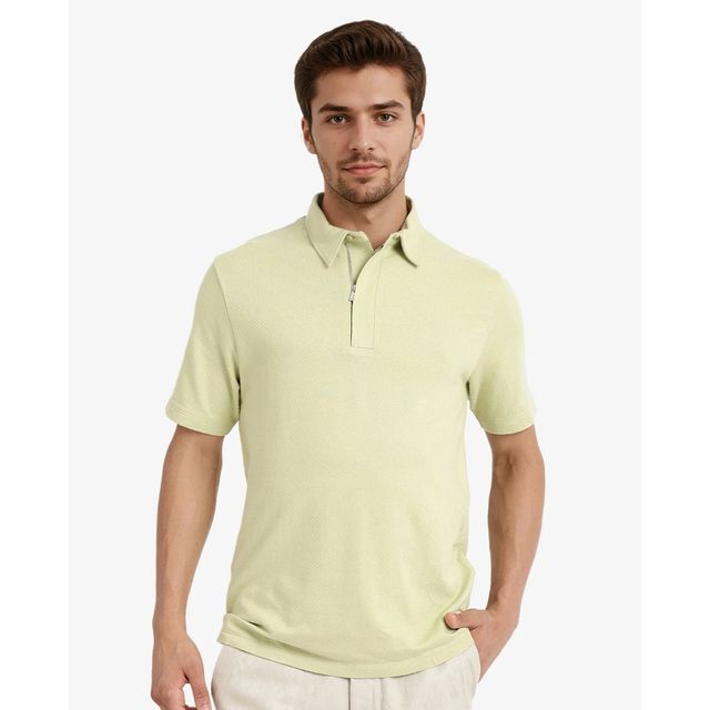 RARE RABBIT Men's Caben Light Polo T-shirt | Green - L