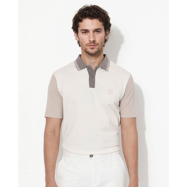 RARE RABBIT Men's Polf Primary Polo T-shirt | Off White - S