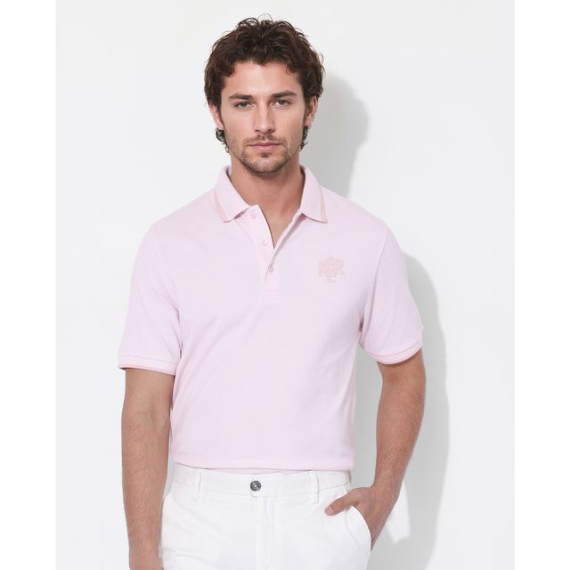 Rare Rabbit Men's Hux Pastel Polo T-shirt | Pink - S