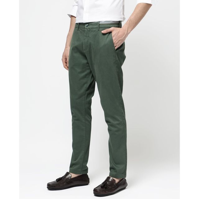 RARE RABBIT Men's Trello Primary Trouser | Green - 32