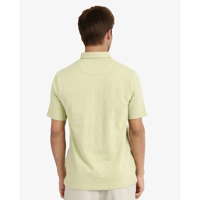 RARE RABBIT Men's Caben Light Polo T-shirt | Green - L