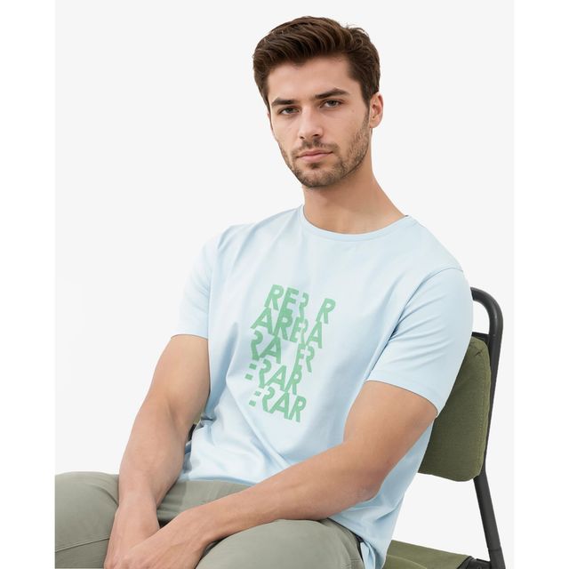 Rare Rabbit Men's Akro Light T-shirt | Blue - L