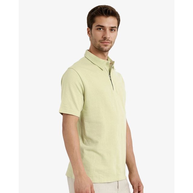 RARE RABBIT Men's Caben Light Polo T-shirt | Green - L