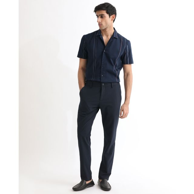 Rare Rabbit Men's Morlac Dark | Shirt | Navy - M