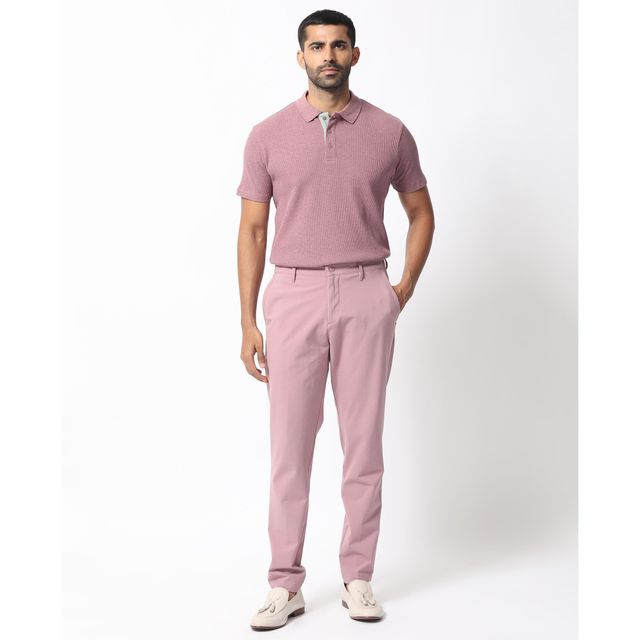 RARE RABBIT Men's Mello Dusky | Polo | Pink | M