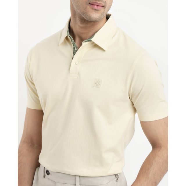 Rare Rabbit Men's Spencer Primary Polo T-shirt | Yellow - XL