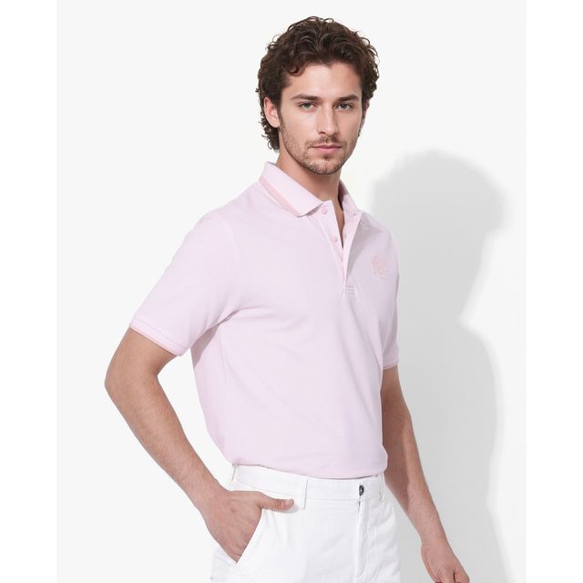Rare Rabbit Men's Hux Pastel Polo T-shirt | Pink - S