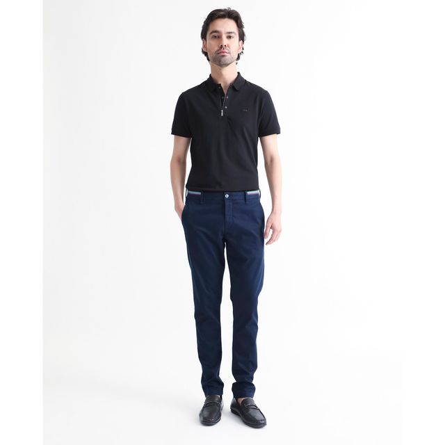 Rare Rabbit Men's Trellis Primary Trouser | Navy - 32