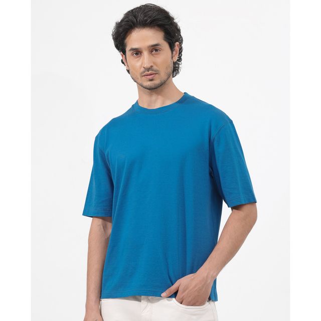 Rare Rabbit Men's Gallos Primary T-shirt | Blue - XL