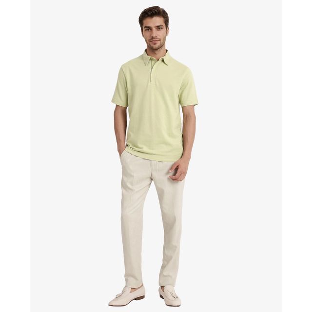 RARE RABBIT Men's Caben Light Polo T-shirt | Green - L