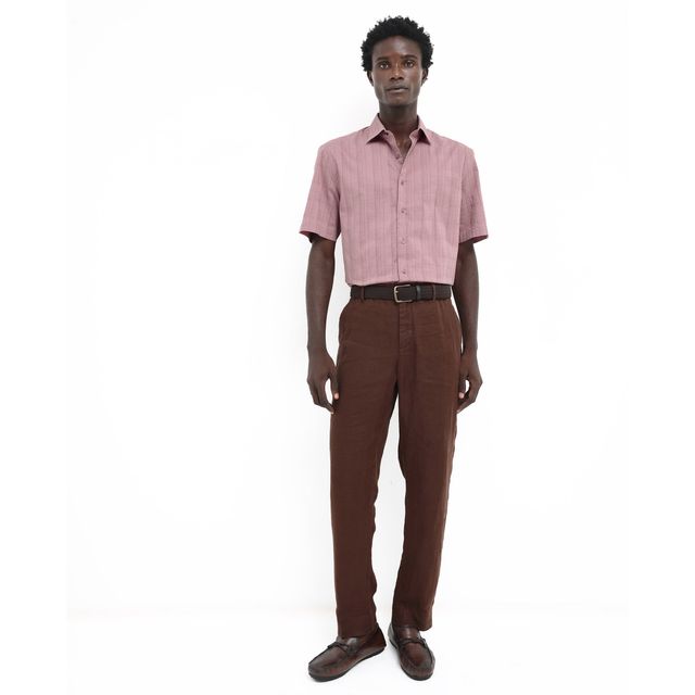 RARE RABBIT Men's Pesca Dusky Shirt | Pink - XL
