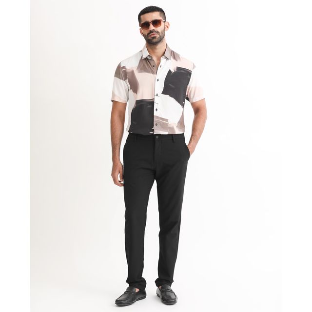 Rare Rabbit Men's Canvas Primary | Shirt | Beige - M