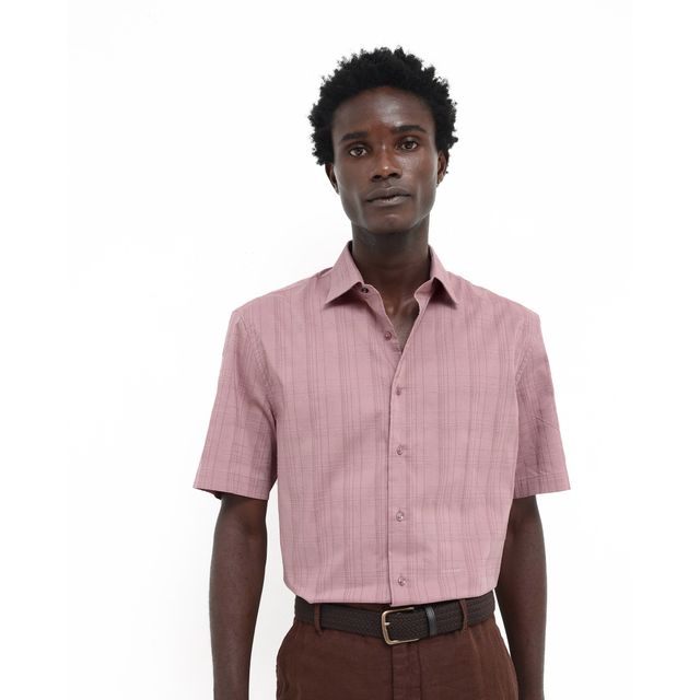 RARE RABBIT Men's Pesca Dusky Shirt | Pink - XL