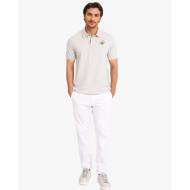 RARE RABBIT Men's Palmer Primary Polo T-shirt | Beige - M