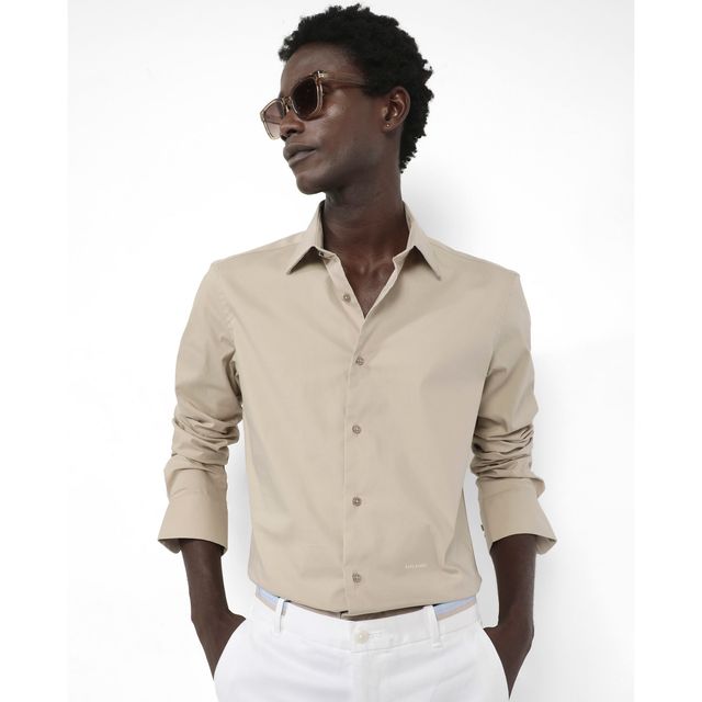 Rare Rabbit Men's Bendict Primary | Shirt | Beige - XL